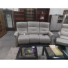 CANAPE 3 PLACES CUIR BICOLORE 1 REL ELEC