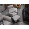 FAUTEUIL CUIR PIVOTANT AVEC REPOSE PIEDS