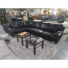 SALON D ANGLE CUIR NOIR ITALSOFA