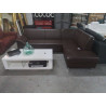 SALON D ANGLE CONVERTIBLE LIT SKAI MARRON
