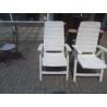 FAUTEUIL DE JARDIN PLIANT PVC BLANC 