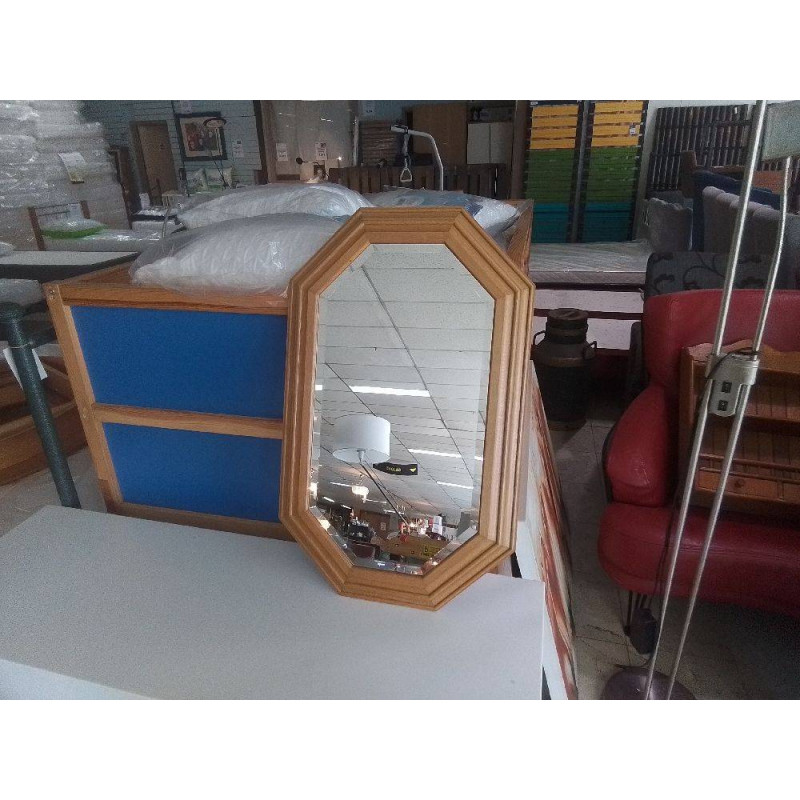 MIROIR BISEAUTE CADRE BOIS 