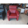 FAUTEUIL CLUB CUIR ROUGE 