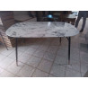 TABLE DE SALLE A MANGER MODERNE EFFET MARBRE