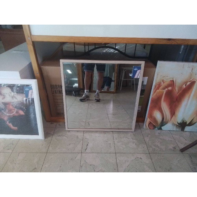 MIROIR CARRE CADRE BOULEAU