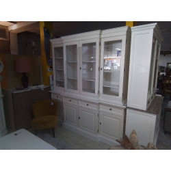 VAISSELIER 2 CORPS VITRE BLANC 217X47X226