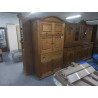 MEUBLE INFORMATIQUE HAUT EN PIN MASSIF 121X62X212