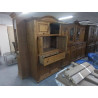 MEUBLE INFORMATIQUE HAUT EN PIN MASSIF 121X62X212