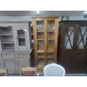 VITRINE 2 PORTES 1 TIROIR PIN MASSIF 90X34X214