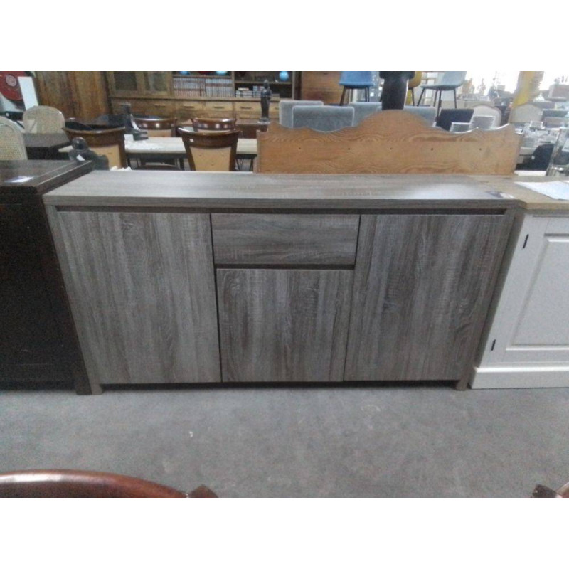 BUFFET BAS MODERNE AGGLO 3 PORTES 1 TIROIR 164X45X87