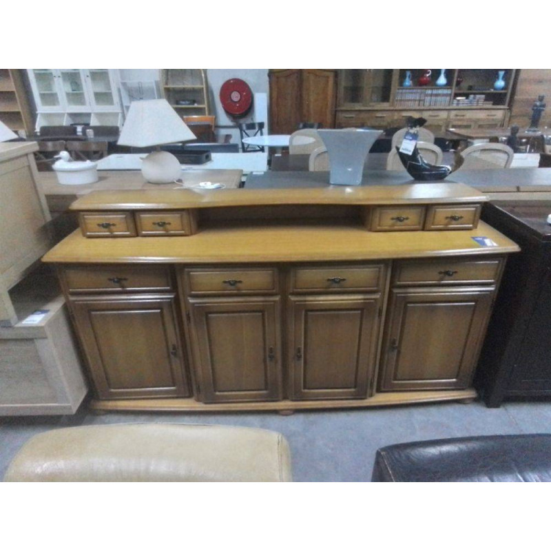 DRESSOIR PLACAGE CHENE CLAIR 4 PORTES 8 TIROIRS 190X45X100