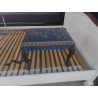 TABOURET TISSU BLEU 