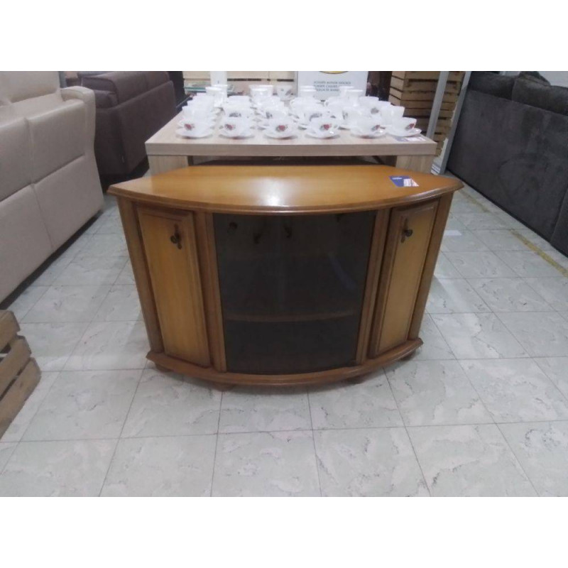 MEUBLE TELE ARRONDI PLACAGE CHENE 
