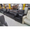 SALON 2+1+1 CUIR NOIR 