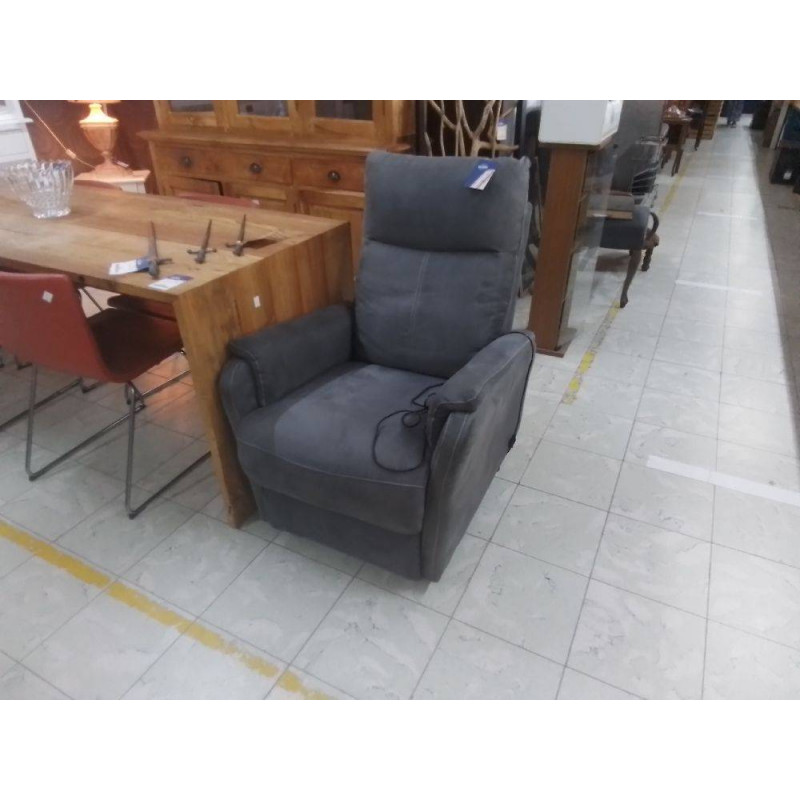 FAUTEUIL RELAX ELECTRIQUE TISSU GRIS 