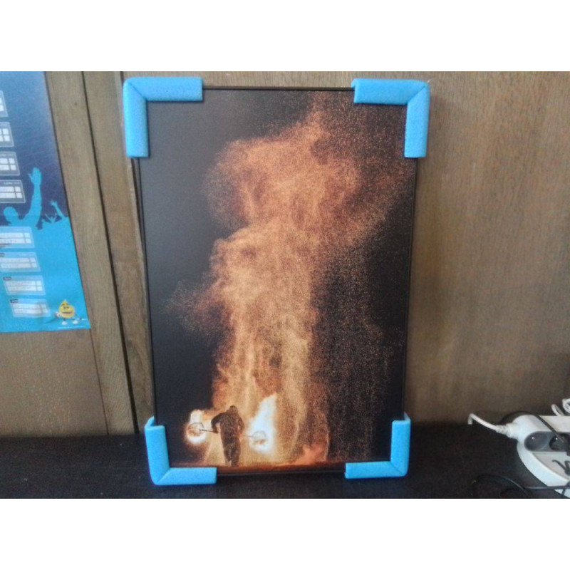 PHOTO SUR ALU HOMME DU FEU 40X60