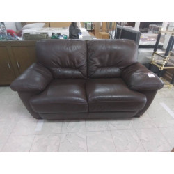 CANAPE 2 PLACES CUIR TAUPE