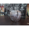 POMME J LINE CHROMEE POLYRESINE ARGENTEE 31CM