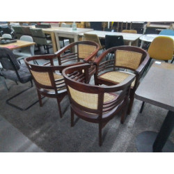 SERIE DE 4 FAUTEUILS BOIS...