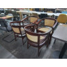 SERIE DE 4 FAUTEUILS BOIS EXOTIQUE 