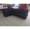 CANAPE D ANGLE CUIR NOIR 