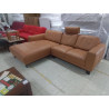CANAPE D ANGLE CUIR CARAMEL