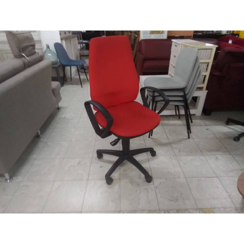 FAUTEUIL DE BUREAU TISSU ROUGE 