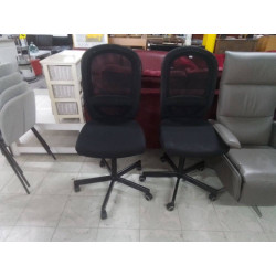CHAISE DE BUREAU TISSU NOIR 