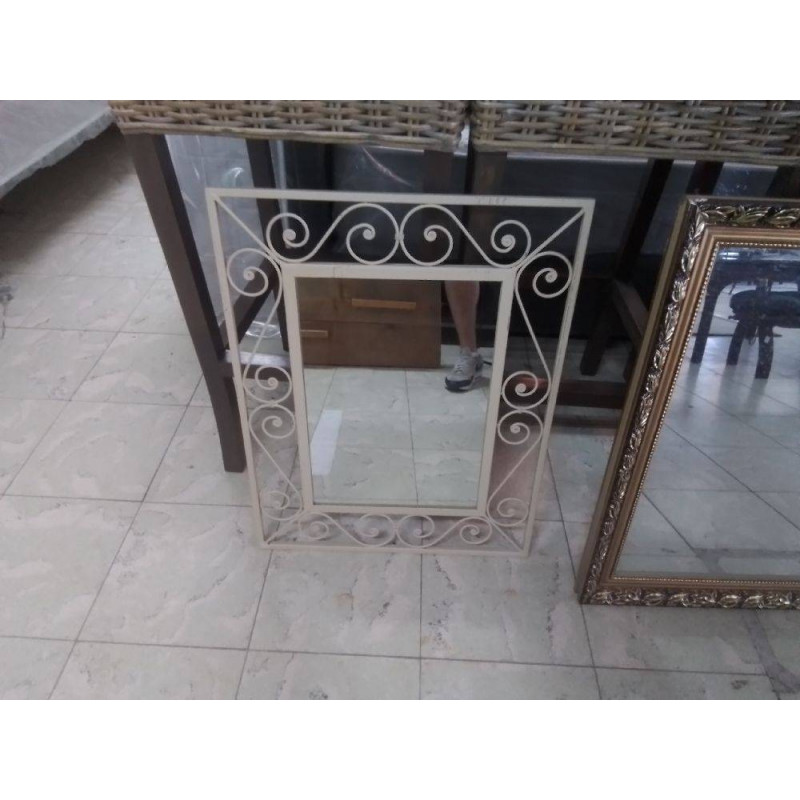 MIROIR METAL CREME 