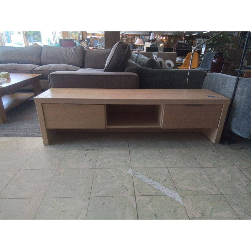 MEUBLE TELE BAS 2 TIROIRS 