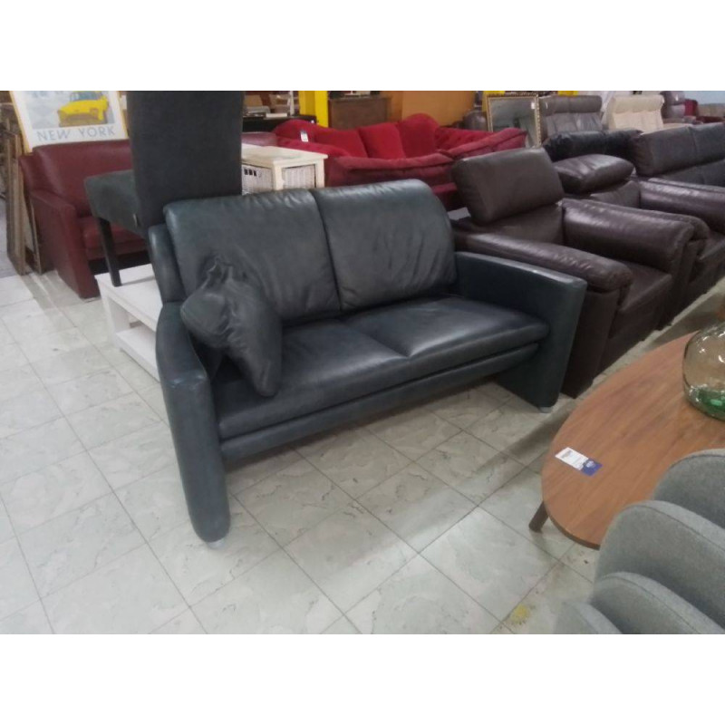 CANAPE 2 PLACES LEOLUX CUIR VERT