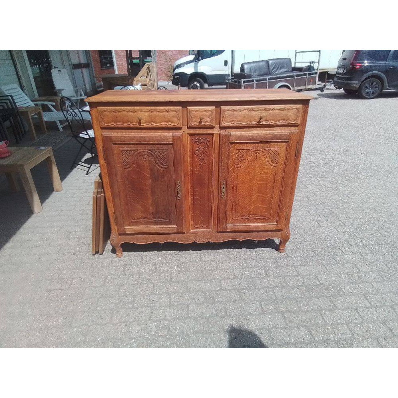 BUFFET CHENE 2 PORTES 3 TIROIRS 