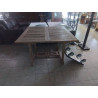 TABLE DE JARDIN EN TECK  120/180 X 120 X 75