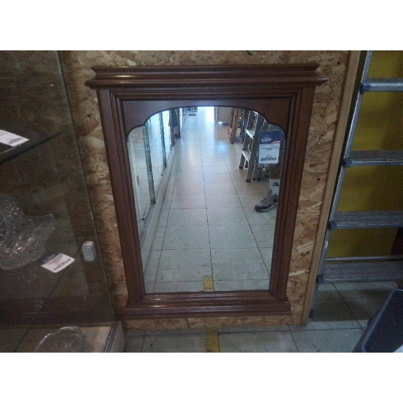 MIROIR CADRE BOIS COULEUR MERISIER
