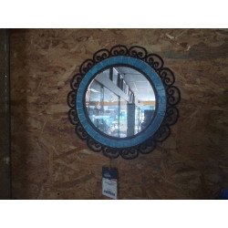 MIROIR FER FORGE ET MOSAIQUE