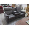 CANAPE 3 PLACES CUIR GRIS 2 RELAX ELECTRIQUES INCLUS