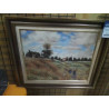 REPRO SUR TOILE SCENE DE CAMPAGNE ENCADREE
