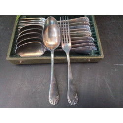 SERIE DE 6 CUILLERES ET 6 FOURCHETTES CHRISTOFLE