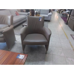 FAUTEUIL CLUB CUIR TAUPE LA...
