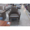 FAUTEUIL CLUB CUIR TAUPE LA PIECE