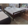 CADRE DE LIT 90X200 BOIS BRUN AVEC SOMMIER ELECTRIQUE 