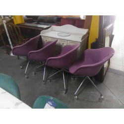SERIE DE 4 CHAISES A...