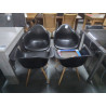 SERIE DE 4 CHAISES COQUE NOIRE