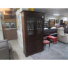 ARMOIRE VITREE BOIS EXOTIQUE 4 PORTES 1 TIROIR