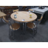 TABLE DE CUISINE RONDE PIEDS CHROME