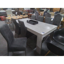 SUITE DE 6 CHAISES MODERNES MICROFIBRE GRIS