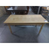 TABLE BASSE CHENE BRUT PIEDS TOURNES
