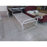 CADRE DE LIT 90X200 METAL BLANC SOMMIER INCLUS 