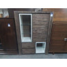 MEUBLE  H H MODERNE BICOLORE 1 PORTE 2 TIROIRS