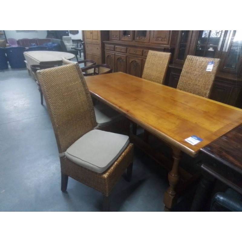 SERIE DE 4 CHAISES OSIER